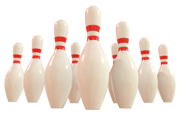 Bowling lobutları arka plan 1 - 3 boyutlu görüntüleme için izole edildi