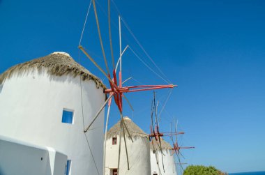 Mykonos Adası 'ndaki yel değirmenleri