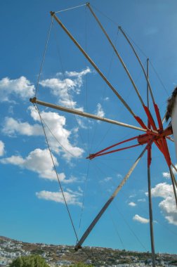 Mykonos Adası 'ndaki yel değirmenleri 