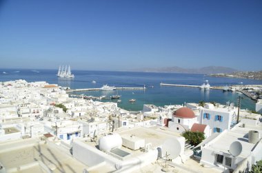 Yunan Çağı deniz adalarındaki mykonos veya mikonos adaları