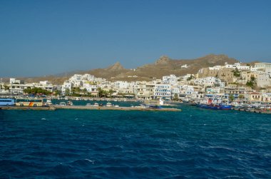 Naxos Adası Yunan Chora Şehir Manzarası