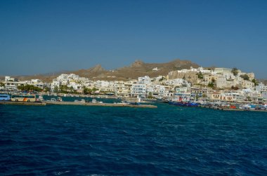 Naxos Adası Yunan Chora Şehir Manzarası