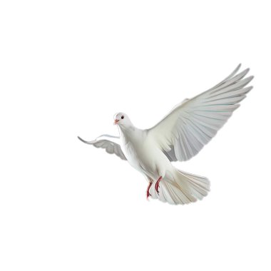 Güvercin arka planda izole edildi - ai oluşturuldu 