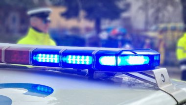 Polis mavi ışık acil durum kapsülü arabası