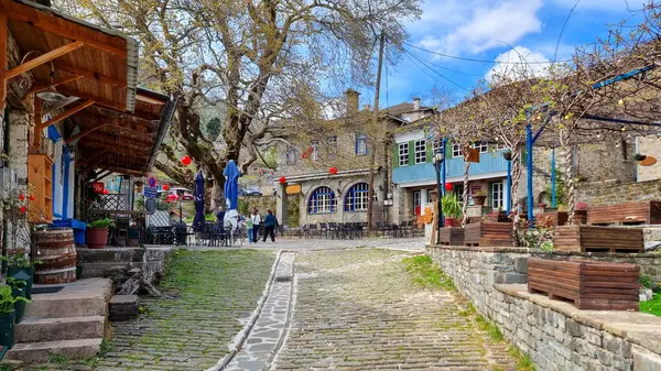 İoannina 'daki geleneksel köy tsepelovo mükemmellik Yunanistan