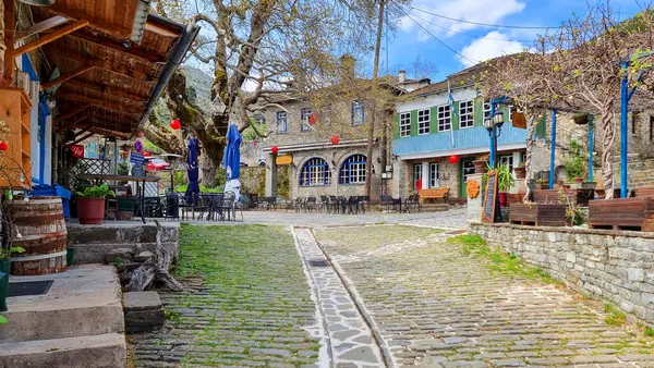 İoannina 'daki geleneksel köy tsepelovo mükemmellik Yunanistan