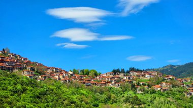 Yunanistan 'ın bahar mevsiminde metsovo şehri