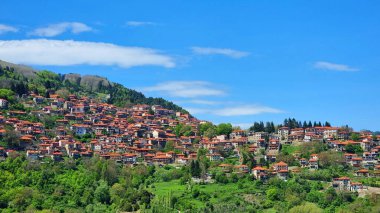 Yunanistan 'ın bahar mevsiminde metsovo şehri