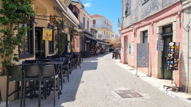 left kada lefkas Adası Yunanistan 'da deniz kenarındaki turizm beldesi