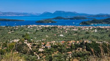 Nidri şehri, Lefkada Adası 'nda.