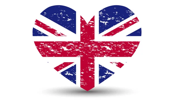 Bandera Grunge Vector Bandera Británica Bandera Del Reino Unido Estilo — Vector de stock