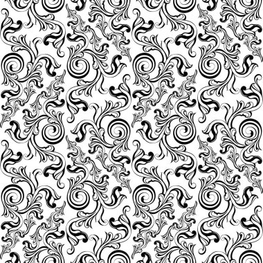 Damask klasik barok parşömen süsü girdabı. Viktorya dönemi monogramı heraldik kalkan girdabı. Retro çiçekli yaprak desenli sınır yaprakları antik akanthus kaligrafi oymalı dövme. Kusursuz desen