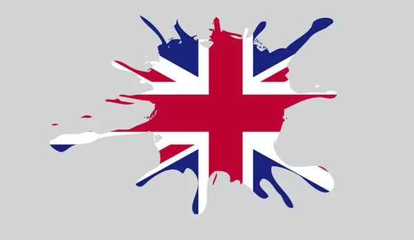 Grunge Bandiera Britannica Bandiera Britannica Vettoriale Bandiera Britannica Stile Grungy — Vettoriale Stock