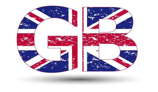 Grunge Uk横幅 英国国旗 Flag Grungy Style Vector Union Jack Grunge — 图库矢量图片