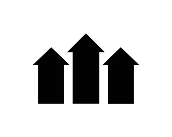 Vektorgrüne Pfeile Nach Oben Symbol Icon Hochladen Upgrade Zeichen Wachstumssymbol — Stockvektor