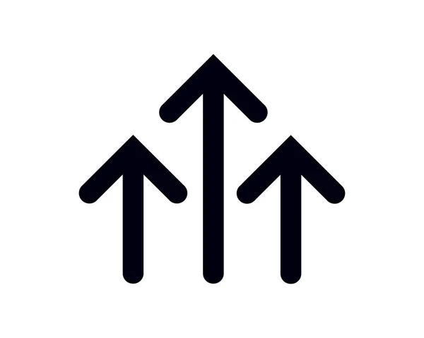 Vector Green Arrows Icon Upload Icon Upgrade Sign Growth Symbol — Stock Vector