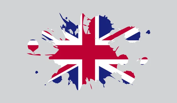 Grunge Drapeau Britannique Drapeau Britannique Vectoriel Drapeau Royaume Uni Style — Image vectorielle