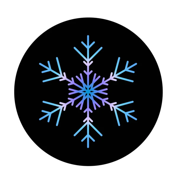 Vector Copo Nieve Azul Icono Fondo Redondo Ilustración Para Web — Vector de stock