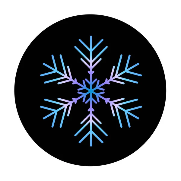 Vector Copo Nieve Azul Icono Fondo Redondo Ilustración Para Web — Vector de stock