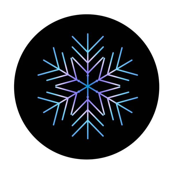 Fulg Zăpadă Albastru Vector Pictograma Fundal Rotund Ilustrație Pentru Web — Vector de stoc
