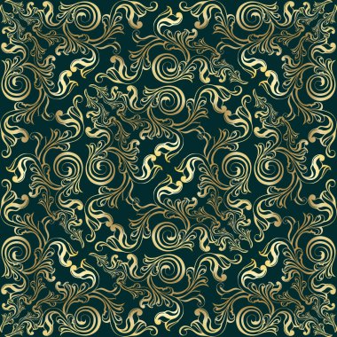 Damask klasik barok parşömen süsü girdabı. Viktorya dönemi monogramı heraldik kalkan girdabı. Retro çiçekli yaprak desenli sınır yaprakları antik akanthus kaligrafi oymalı dövme. Kusursuz desen