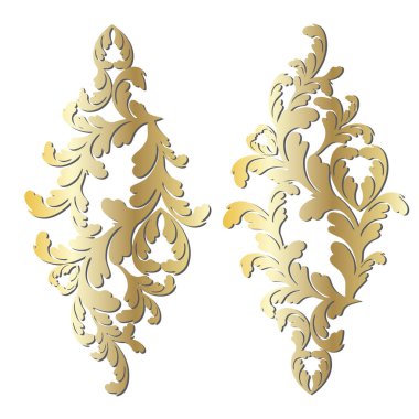 Vector damask klasik barok parşömen tomarı girdabı. Viktorya dönemi monogramı heraldik kalkan girdabı. Retro çiçekli yaprak desenli sınır yeşilliği antik akanthus kaligrafi oymalı dövme. Döşeme elementi.