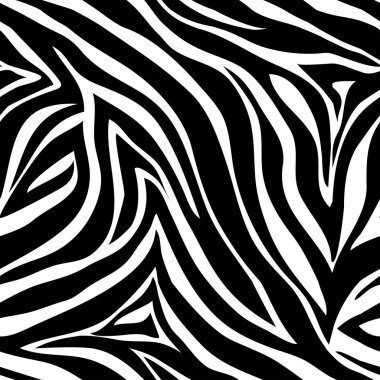 Vektör hayvan yazdırma. Zebra süsleme. Seamless modeli