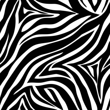Vektör hayvan yazdırma. Zebra süsleme. Seamless modeli