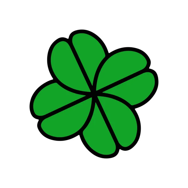 Green Shamrock Τριφύλλι Διάνυσμα Εικονίδιο Σύμβολο Ημέρας Του Αγίου Πατρικίου — Διανυσματικό Αρχείο