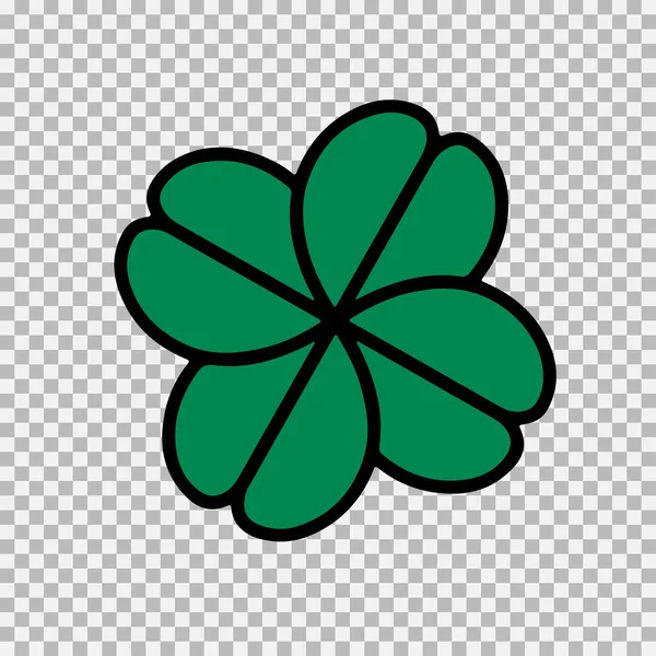 Green Shamrock Clover Vector Icon Patrick Day Symbol Leprechaun Leaf — Stok Vektör