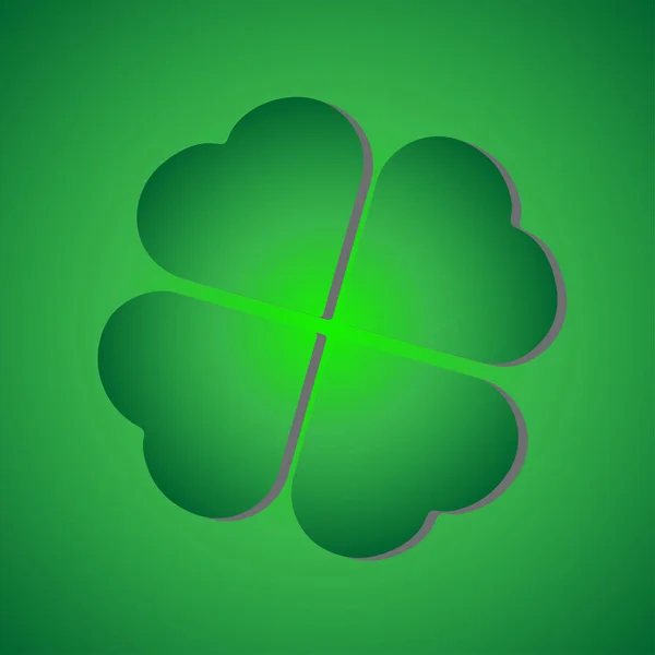 Green Shamrock Clover Vector Icon Patrick Day Symbol Leprechaun Leaf —  Vetores de Stock