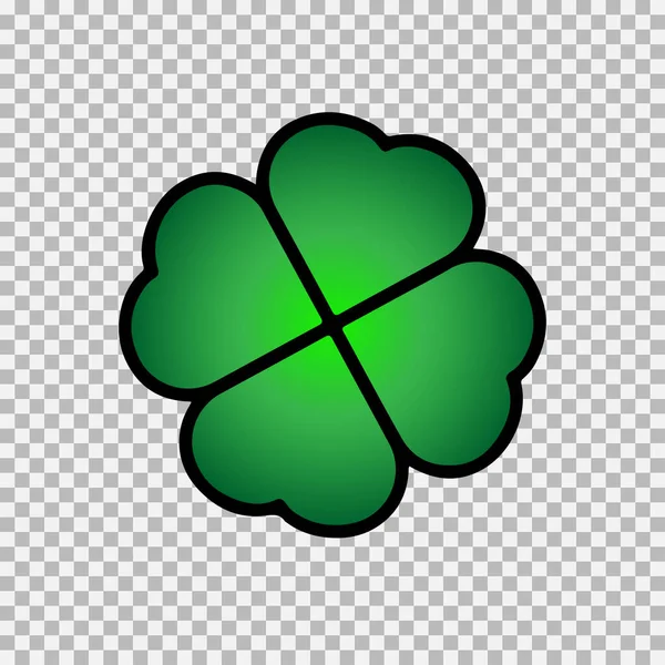 Green Shamrock Clover Vector Icon Patrick Day Symbol Leprechaun Leaf — Image vectorielle