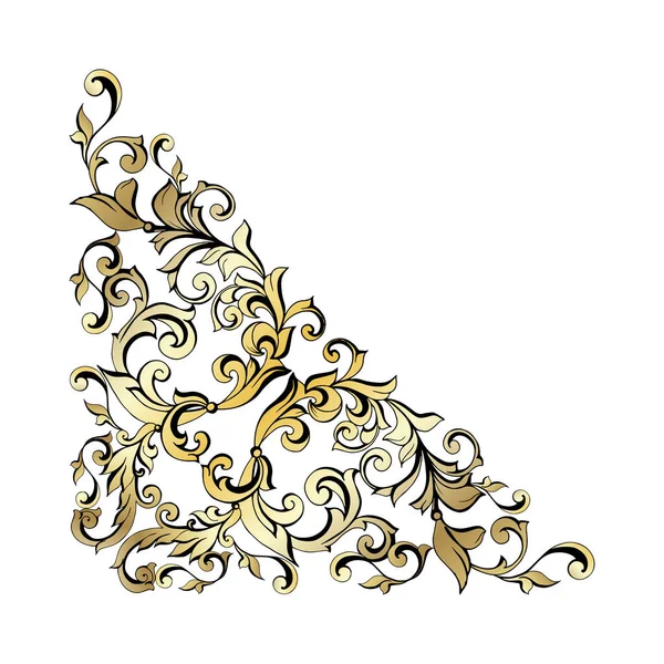 Wektor Damask Vintage Barokowy Zwój Ornament Wirować Wiktoriańska Tarcza Heraldyczna — Wektor stockowy