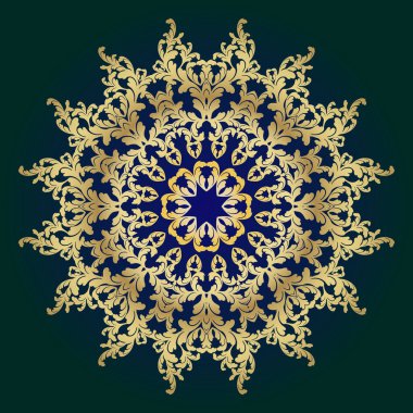 Hand drawn circular floral mandala pattern for Henna, Mehndi, tattoo, decoration. Decorative ornament in ethnic oriental style. Outline doodle hand draw vector anti-stress