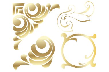 Vector damask klasik barok parşömen tomarı girdabı. Viktorya dönemi monogramı heraldik kalkan girdabı. Retro çiçekli yaprak desenli sınır yeşilliği antik akanthus kaligrafi oymalı dövme. Döşeme elementi.