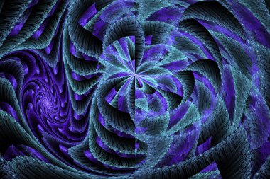 Fraktal hiç bitmeyen bir desen. Soyut Bilgisayar Fraktal Tasarımı