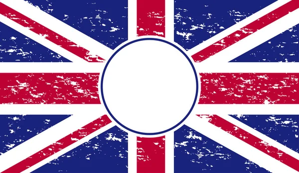 Grunge Flag Vector Британский Флаг Флаг Великобритании Грандиозном Стиле Vector — стоковый вектор
