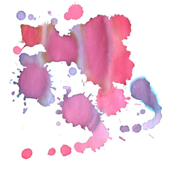 Bright Watercolor Spot Ink Splash Grunge Splatters Abstract Background Grunge — Stock Photo, Image