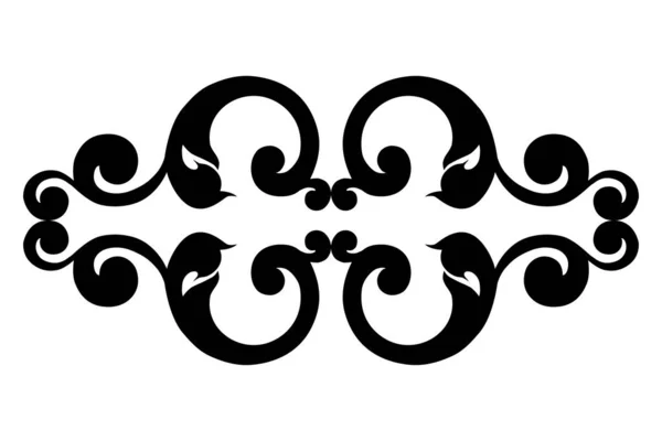 Vector Damask Vintage Baroque Scroll Ornament Swirl Victorian Monogram Heraldic — Vetor de Stock