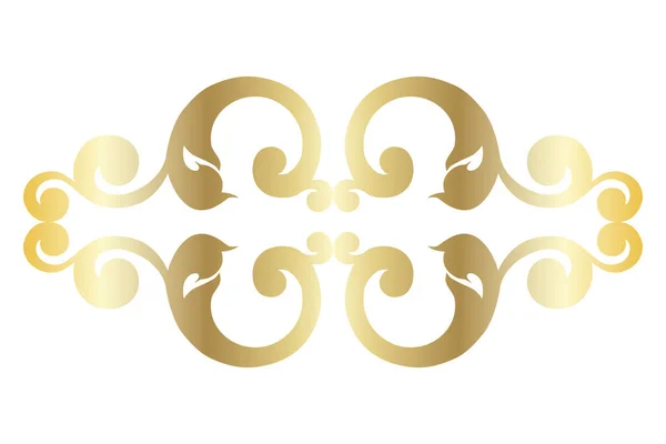 Vector Damask Vintage Baroque Scroll Ornament Swirl Victorian Monogram Heraldic — Stock Vector