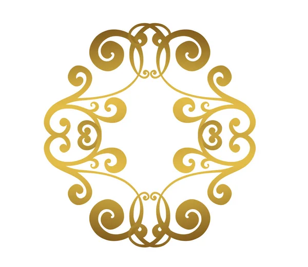 Vector Damask Vintage Barokk Tekercs Dísz Örvény Viktoriánus Monogram Heraldikai — Stock Vector