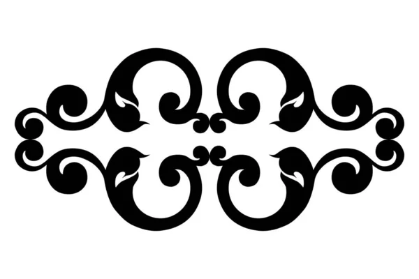 Vector Damask Vintage Baroque Scroll Ornament Swirl Victorian Monogram Heraldic — Vetor de Stock