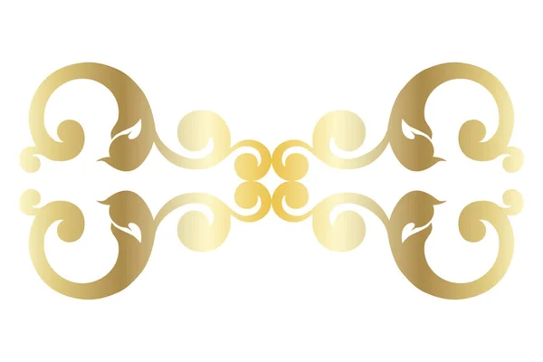 Vector Damask Vintage Baroque Scroll Ornament Swirl Victorian Monogram Heraldic — Vettoriale Stock