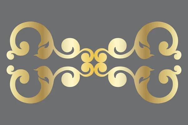 Vector Damask Vintage Baroque Scroll Ornament Swirl Victorian Monogram Heraldic —  Vetores de Stock