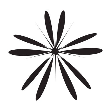 Yıldız ışıltısı simgesi. Fütürist şekiller. Noel yıldızları simgeleri. Havai fişeklerden parlama