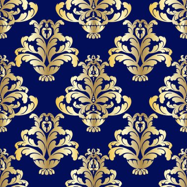 Damask klasik barok parşömen süsü girdabı. Viktorya dönemi monogram heraldik kalkan girdabı. Retro çiçekli yaprak deseni sınır yeşilliği antika akanthus dikişsiz desen