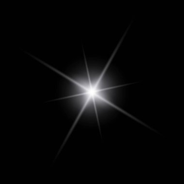 Parıldayan ışıklar, yanıp sönen ışıklar, ışık efektleri, güneş ışığı parıltısı, parıldayan ışınlar, siyah arkaplanda parıldayan yıldız sikonu..