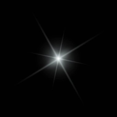 Gümüş parıltılı ışıklar, yanıp sönen ışıklar, ışık efektleri, güneş ışığı parıltısı, parıldayan ışınlar, siyah arka planda parıldayan yıldız sikonu..