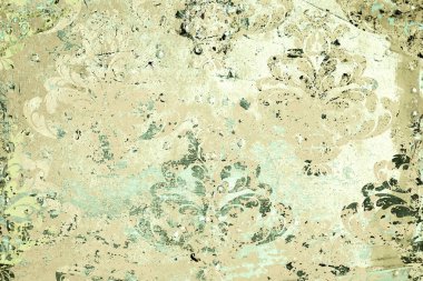 Soyut grunge desenli duvar arkaplanı. Seramik fayans için arka plan. Dijital fayans tasarımı. Renkli seramik duvar fayansları. Soyut damaske yama kalıbı