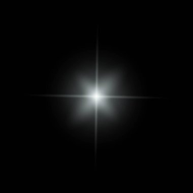 Gümüş parıltılı ışıklar, yanıp sönen ışıklar, ışık efektleri, güneş ışığı parıltısı, parıldayan ışınlar, siyah arka planda parıldayan yıldız sikonu..